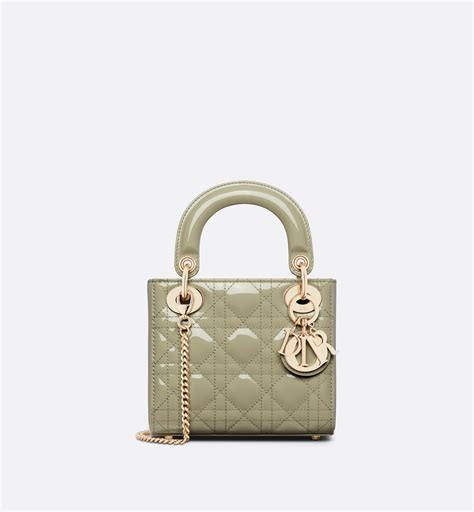 lady dior sage green|Mini Lady Dior Bag Sage Green Patent Cannage Calfskin.